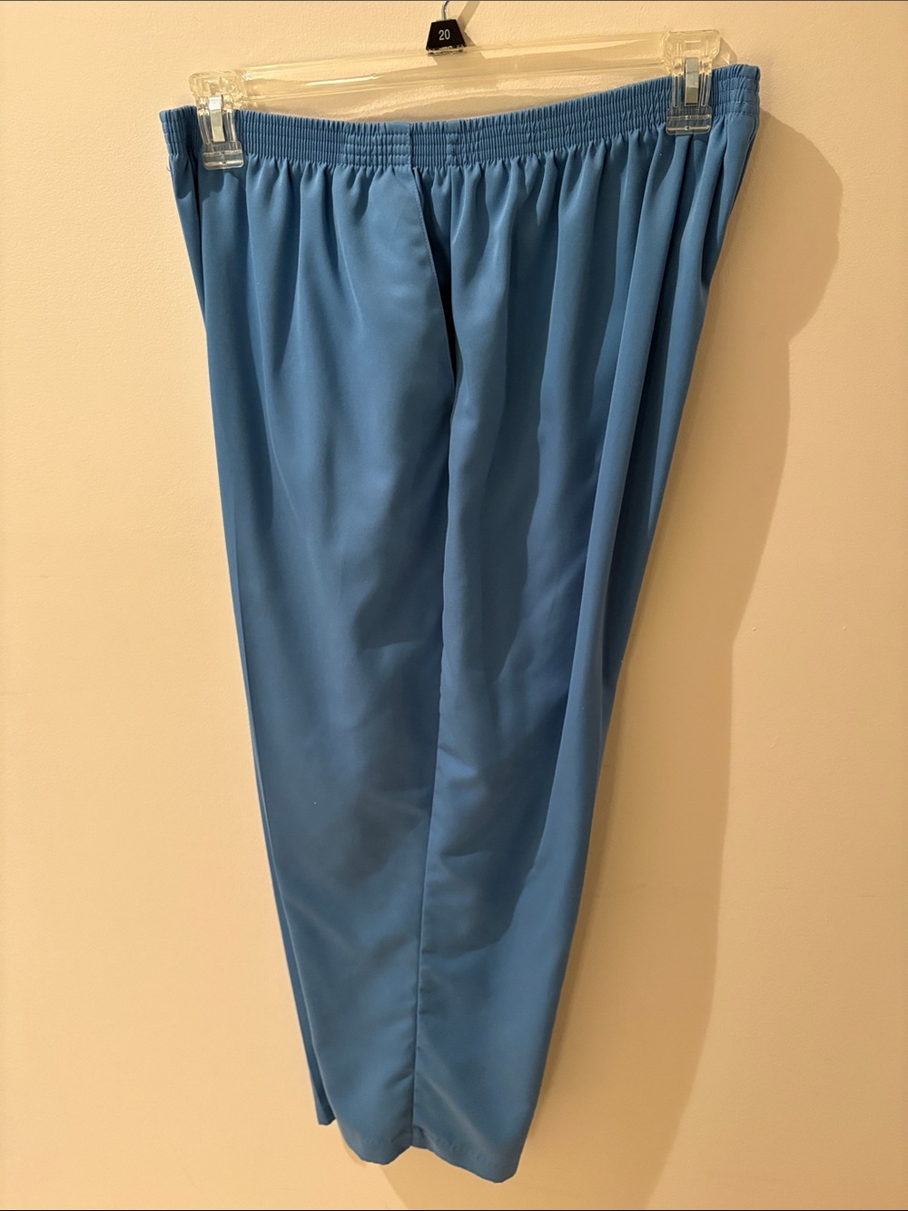 Alfred Dunner Light Blue Women's Elastic Waist Trousers